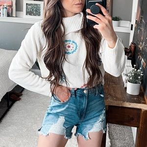 Vintage Alfred Dunner soft sweater mock neck long sleeve Y2k cozy cropped  8